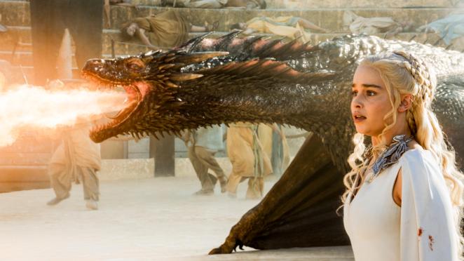Daenerys Targaryen (Emilia Clarke) and Drogon, Game of Thrones, HBO